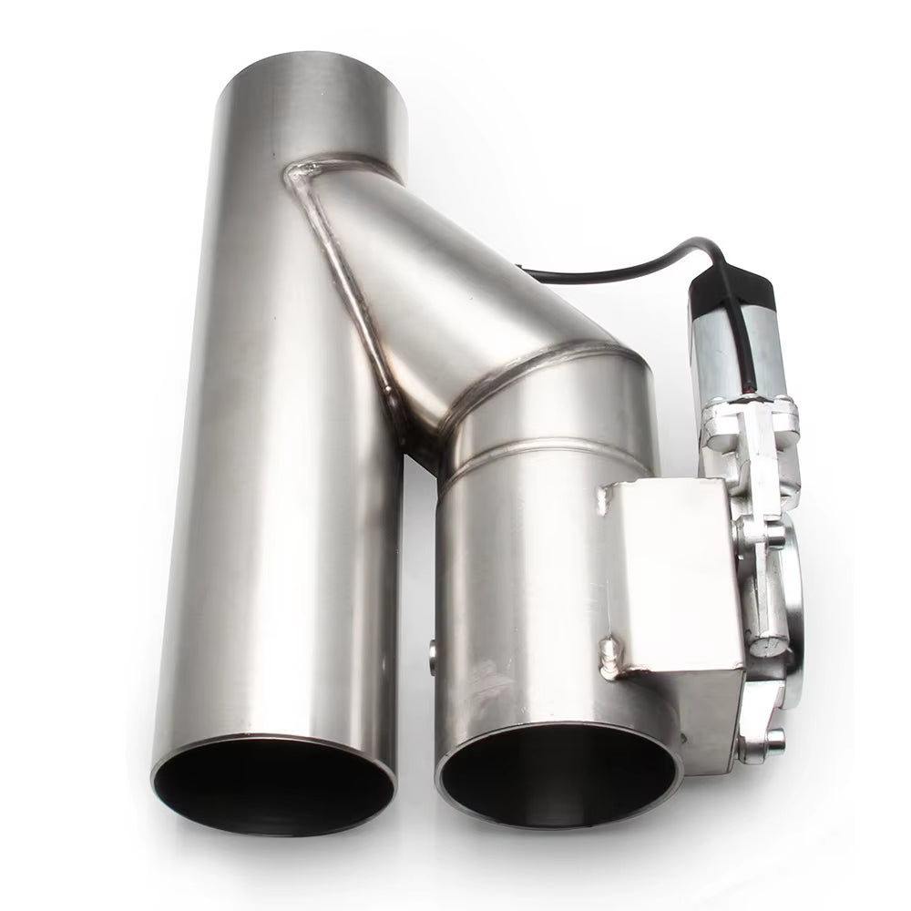 Universal Electric Exhaust Cut Out Valve Muffler Kit Double Valve 2.25'' 2.5'' 3'' for Exhaust Pipes