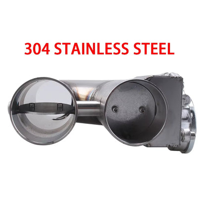 Universal Electric Exhaust Cut Out Valve Muffler Kit Double Valve 2.25'' 2.5'' 3'' for Exhaust Pipes